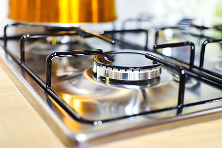 close-up photo of silver gas stove burner thumbnail
