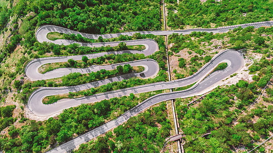 aerial photography of concrete road at daytime thumbnail