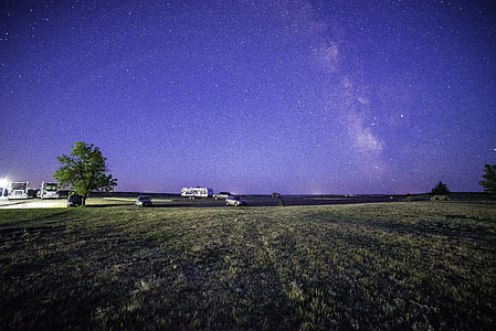 Night sky and Milky Way at Painted Canyon Rest Stop thumbnail