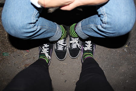 people wearing low-top sneakers thumbnail