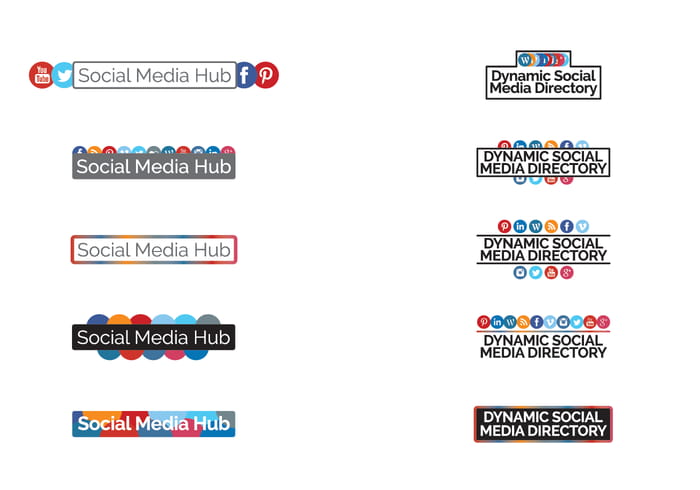 Social Hub/Directory Vector Icons eps file