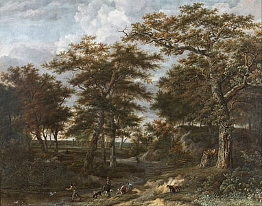 green leafed trees painting thumbnail