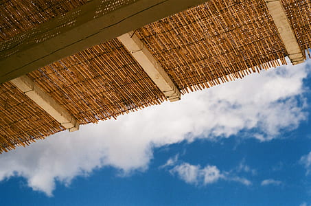 wicker roof with wooden bar frame thumbnail