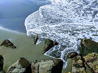 aerial photography of beach thumbnail