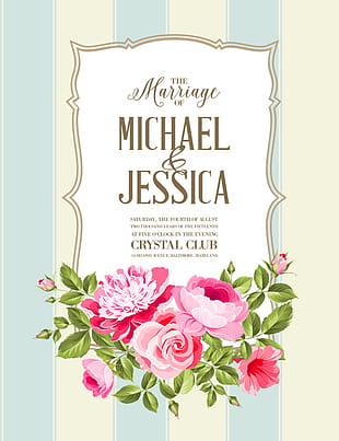 Floral marriage invitation cards vintage vectors 03 eps file