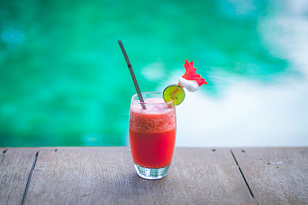 Closeup shot of strawberry fruit drink thumbnail