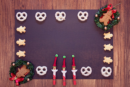 brown Gingerbread and pretzel arrangement board thumbnail