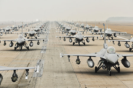 gray fighter jets on runway during daytime thumbnail