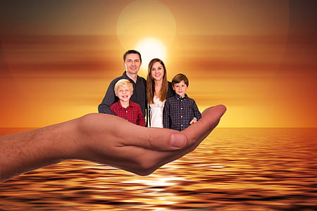 human hand holding family edited photo thumbnail