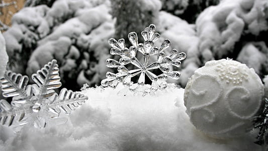 spacegray photography of Christmas ornaments thumbnail
