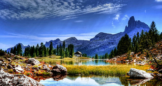 lake with background of mountain thumbnail