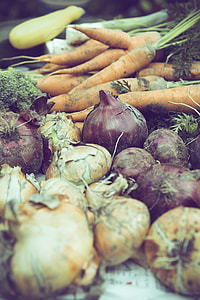 close up photo of onions and carrots thumbnail