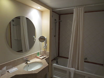 open bathroom curtain thumbnail