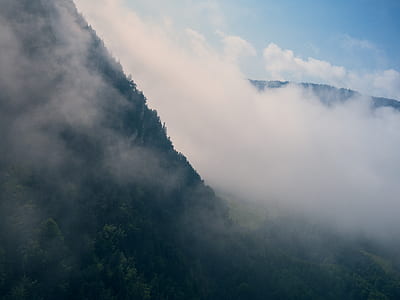 top view of sea of clouds on top of mountain thumbnail