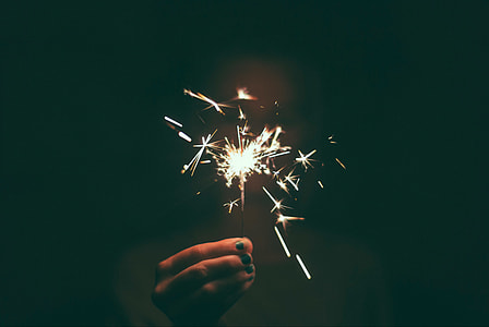 person holding sparkler thumbnail