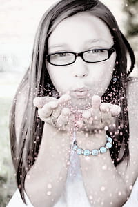 woman wearing eyeglasses with black frames thumbnail