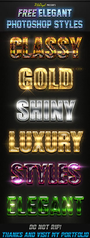 Free elegant photoshop styles psd file