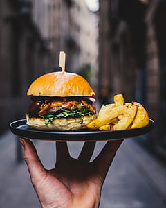 Hamburger And Fries Photo thumbnail