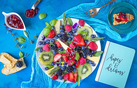 flat lay photography of berries in plate thumbnail