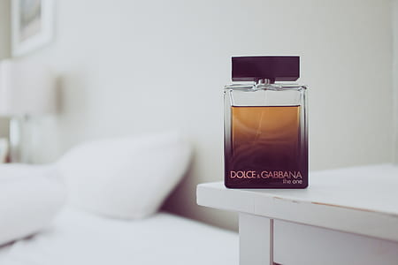focused photo of a Dolce & Gabbana fragrance bottle thumbnail