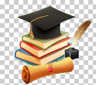 Learning Bachelor's degree, school supplies, black academic mortar PNG clipart