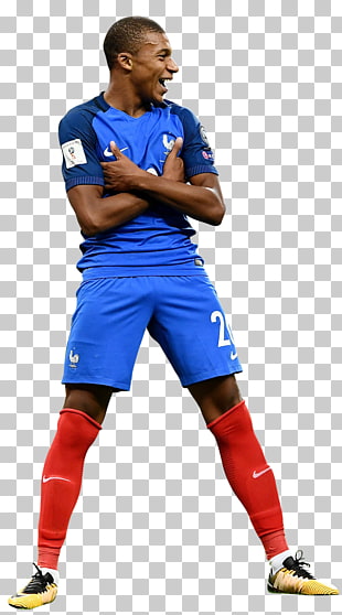 Kylian Mbappé France national football team Football player, mbappe, men's blue Nike soccer jersey PNG clipart
