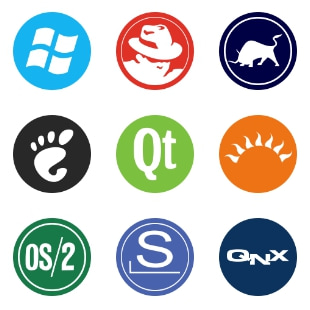 Flat Round System svg vector icon sets