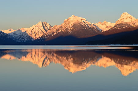 reflection photography of mountain range thumbnail
