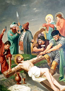 people crucifying Christ illustration thumbnail