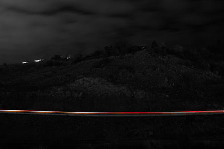 road, night, light trail, light thumbnail