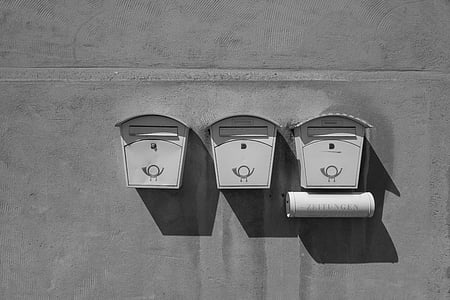 three white mail boxes thumbnail