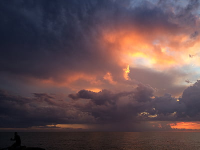 cloudy sky during golden hour thumbnail