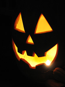 lightened Jack-o-lantern decor thumbnail