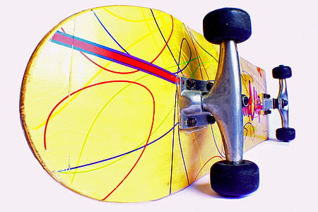 yellow wooden skateboard thumbnail