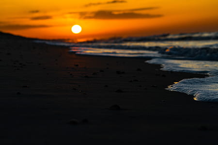 seashore during sunset thumbnail