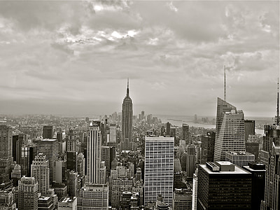 grayscale photography of Empire State Building thumbnail