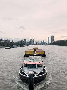 White and Black Boat on Body of Water thumbnail
