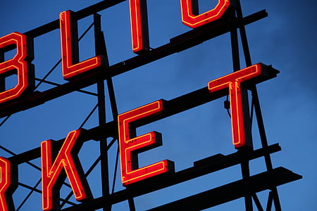 low angle photography of Market neon signage thumbnail