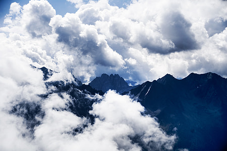 mountains and white clouds thumbnail