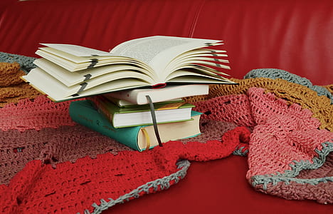 assorted-color knitted textile thumbnail