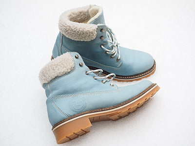 pair of blue leather boots thumbnail