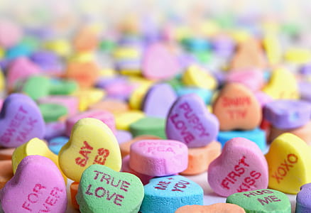 selective focus heart candy lot thumbnail