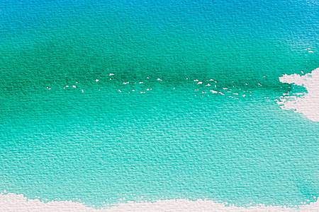 teal, white, paint, watercolour, painting technique, soluble in water thumbnail