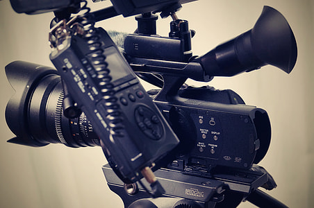 black shoulder-mount video camera thumbnail