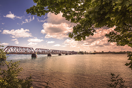 bridge photo under blue sky thumbnail