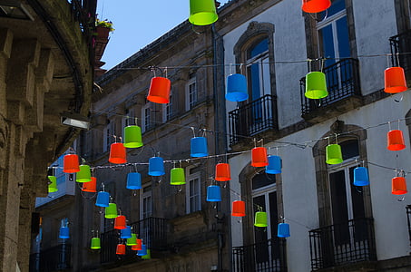 assorted-color hanging decors on street thumbnail