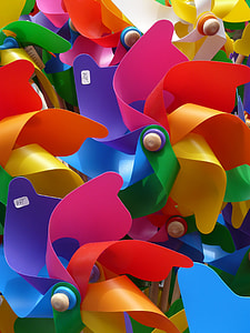 rainbow pinwheel decor lot thumbnail