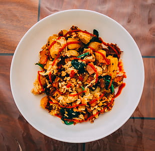Cooked Food on White Bowl thumbnail