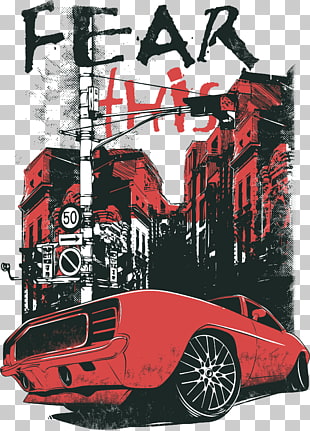T-shirt Hoodie Top Sweater, Cars city prints, Fear This PNG clipart
