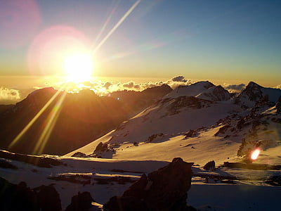snow covered mountain during daytime thumbnail